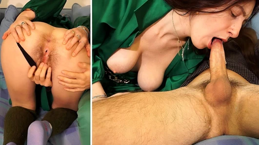 Sulu ıslak oral seks ve ağzına büyük boşalma!💦[yutma]