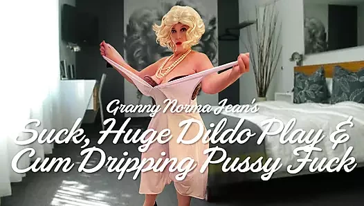 Nine Norma Jean'in emiyor, büyük dildo oyunu ve döl damlayan amcık sikişi