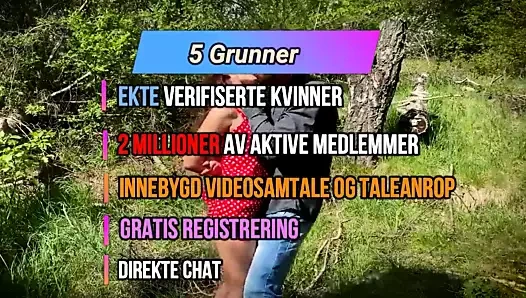 brakte sin scoresister inn i skogen og knullet hardt i anal