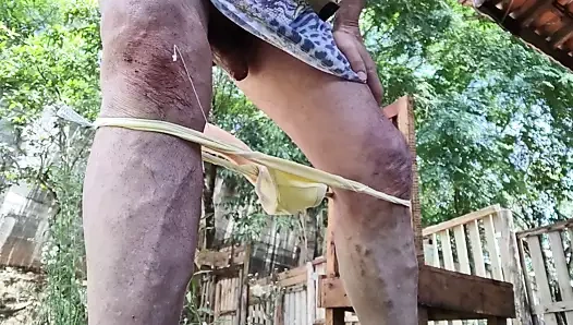 Travesti lavman yapay penis anal boşalma