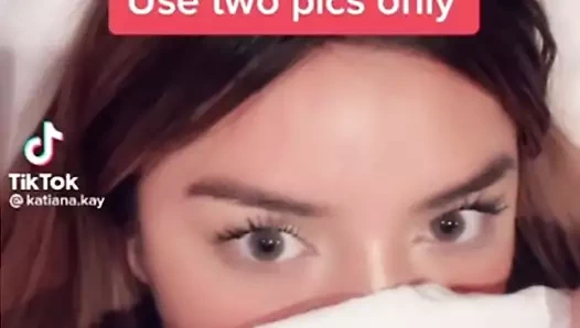 Doğrulanmış tiktoker göğüsleri gösteriyor