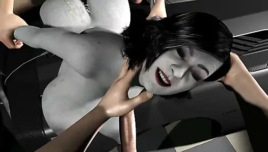 Öfkeli bir üçlü sekste Alcina Dimitrescu'nun vücudundaki her deliği dolduruyor