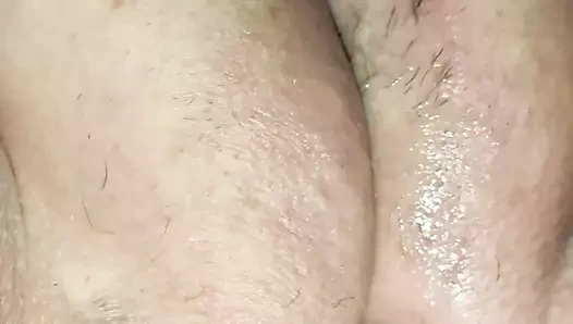 Oynamak ile bbw kedi tarafından bir şeffaf doldo