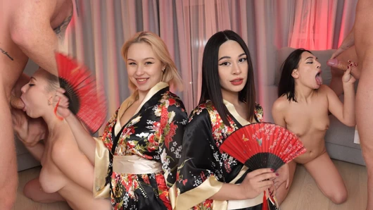 Asyalı vibe ile 2'de 2 iyi anal sikiş