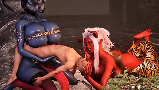 AlmightyPatty ateşli 3 boyutlu seks hentai derlemesi - 229