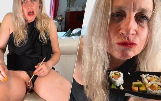 Ateşli sarkma çekimleri ile harika suşi eğlencesi