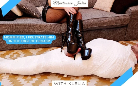 Bölüm 2: mumyalanmış, orgazmın eşiğinde onu hüsrana uğratıyorum - maitresse julia