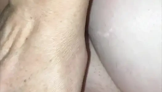 Creamy pussy British Grandma creams on Black Lovers Cock, no condom and no mask. Interracial naughty taboo Sex