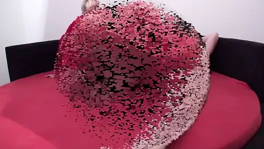 Bizarre bayan jessica verir bir kırmızı naylon footjob