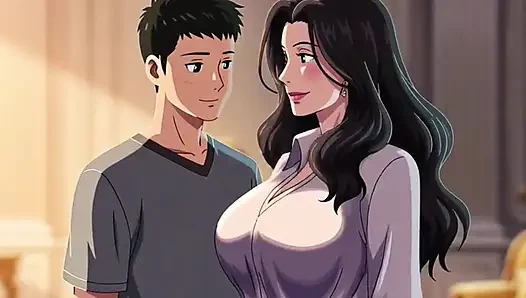 Üvey anne deneyimsiz üvey oğluna nasıl sikişeceklerini öğretiyor