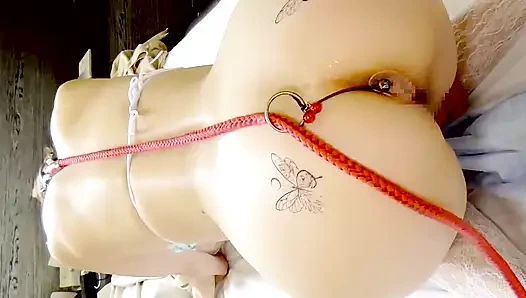 Mayu no78, yaka meme ucu vias, çığlık atan seks, gözleri bağlı, 2 delikli seks, fışkırtma, shot glass drinking