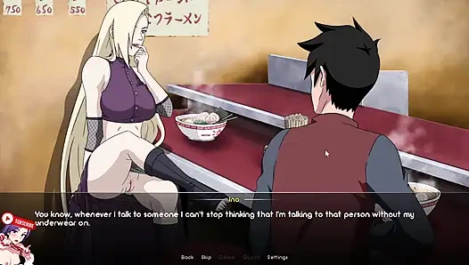 Naruto'nun Ichiraku'da Ramen yemesi için INO ile randevusu