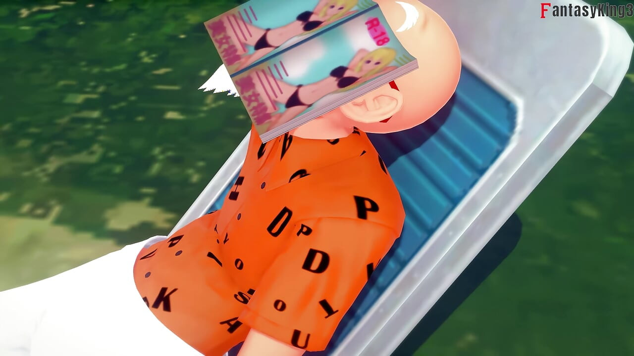 Kame Roshi bir iyilik karşılığında Android 18'e yardım sunuyor - Dragon Ball Zex Series