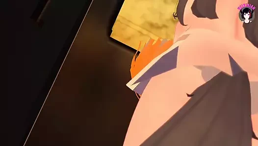 Azgın hibiki - trende mastürbasyon (mavi arşiv)