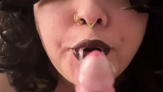 Gerçek çift ev yapımı oral seks! Ahegao Yüze boşalma