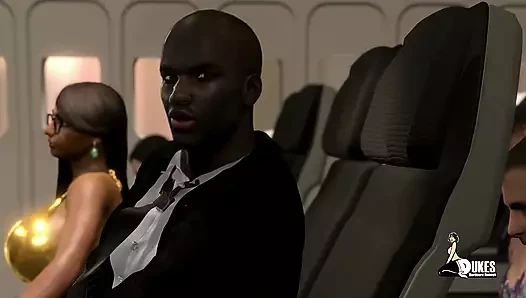 Bayan sallanıyor uçakta azgın