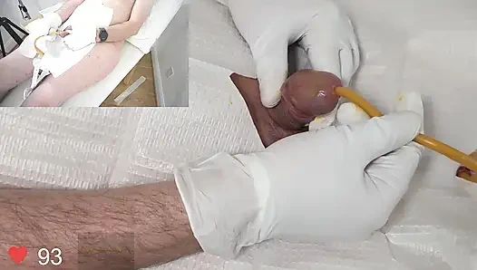 18 Fransız foley kateterin adım adım eklenmesi