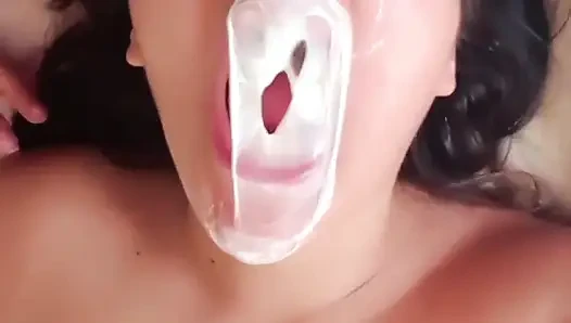 Nude and Making a Bubblegum Mess on Videocall - Bunny Looner
