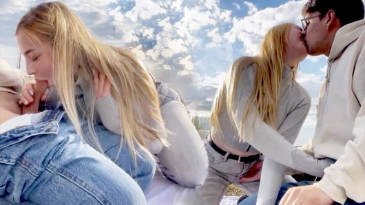 Kamu oral seks tarafından dik sarışın genç yabancı