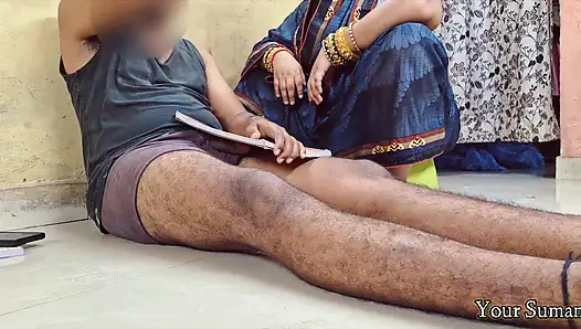 Üvey anne ders çalışırken ve porno izlerken üvey oğlunu yakaladı