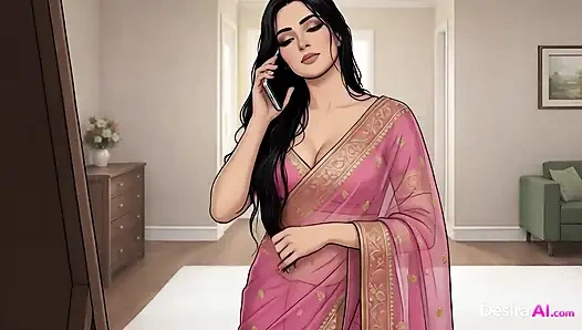 Jaya Melts in His Arms, Taking Him Deep in Every Slow Thrust - AI Generated