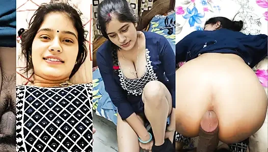 Ateşli Hintli kız en iyi saksosunu çekiyor ve sıkı itiyor