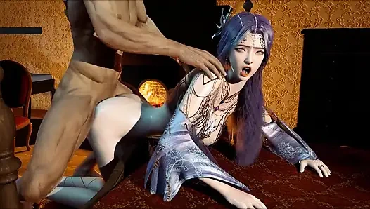 Diosa animada Reina eterna del deseo - animación 3D hentai