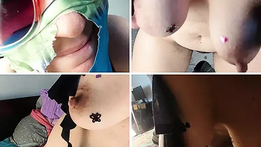 Amateur wife carrot in the pussy. Hot latina with big ass, hairy pussy, big tits, big ass.