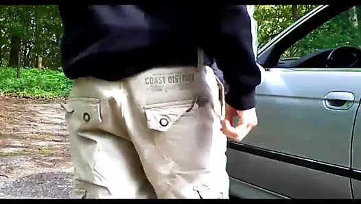 Blondine geilen Arsch auf Motorhaube Beginn einer guten Fick