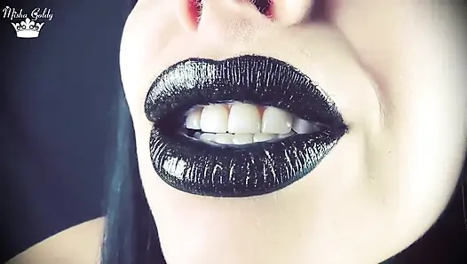 Siyah parlak dudaklardan öpücükler asmr 31 talimatı