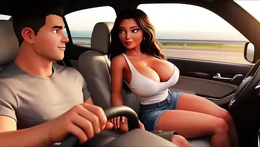 Romantik ay ışığı altında lüks okyanus gezisinde güzel şehvetli şehvetli gece