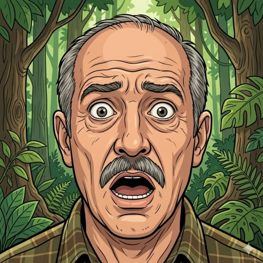 Orman fantezisi olan yaşlı adam genç kadın