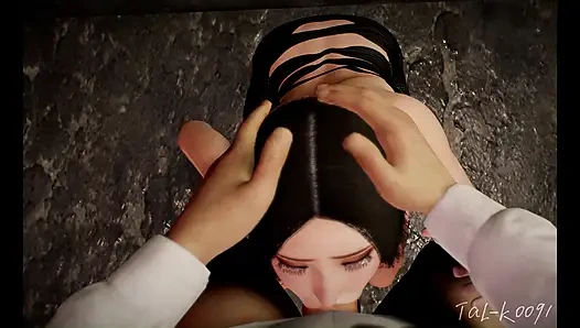 3 boyutlu sürtük sert sakso çekiyor