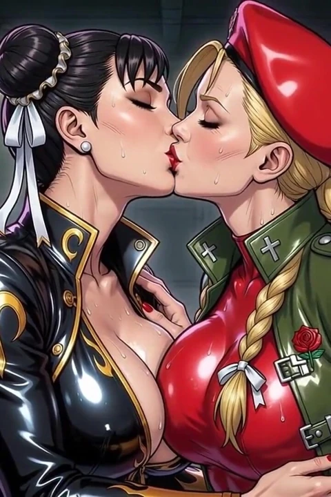 Chun Li ve Cammy ateşli göğüs dekoltesi