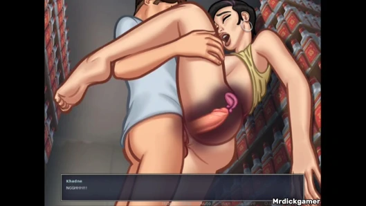 Summertime saga hot slut gets her pussy licked till orgasm and then fucked