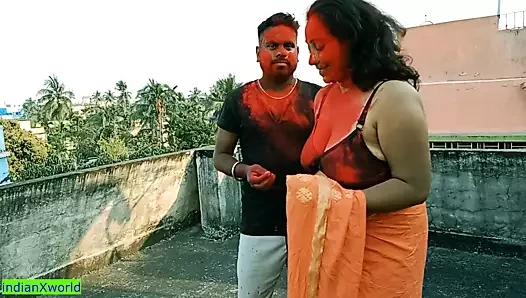 18yrs tamil oğlan kahrolası iki güzel milf yenge birlikte at holi festival