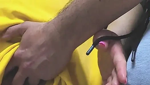 Girl Caught In Public Bus While She Stroking Stranger's Cock Until Ejaculation