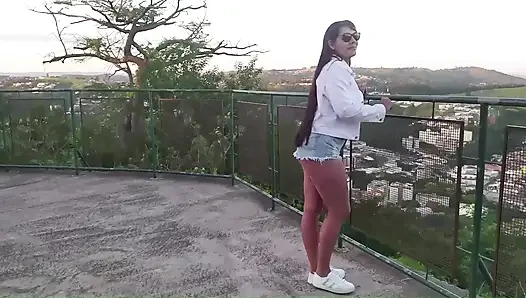 Sex in a Public Place - Couple caught having sex and exhibitionism at Christ the Redeemer