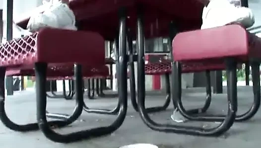 Kız yakalandı gösteren onu kedi içinde kamu