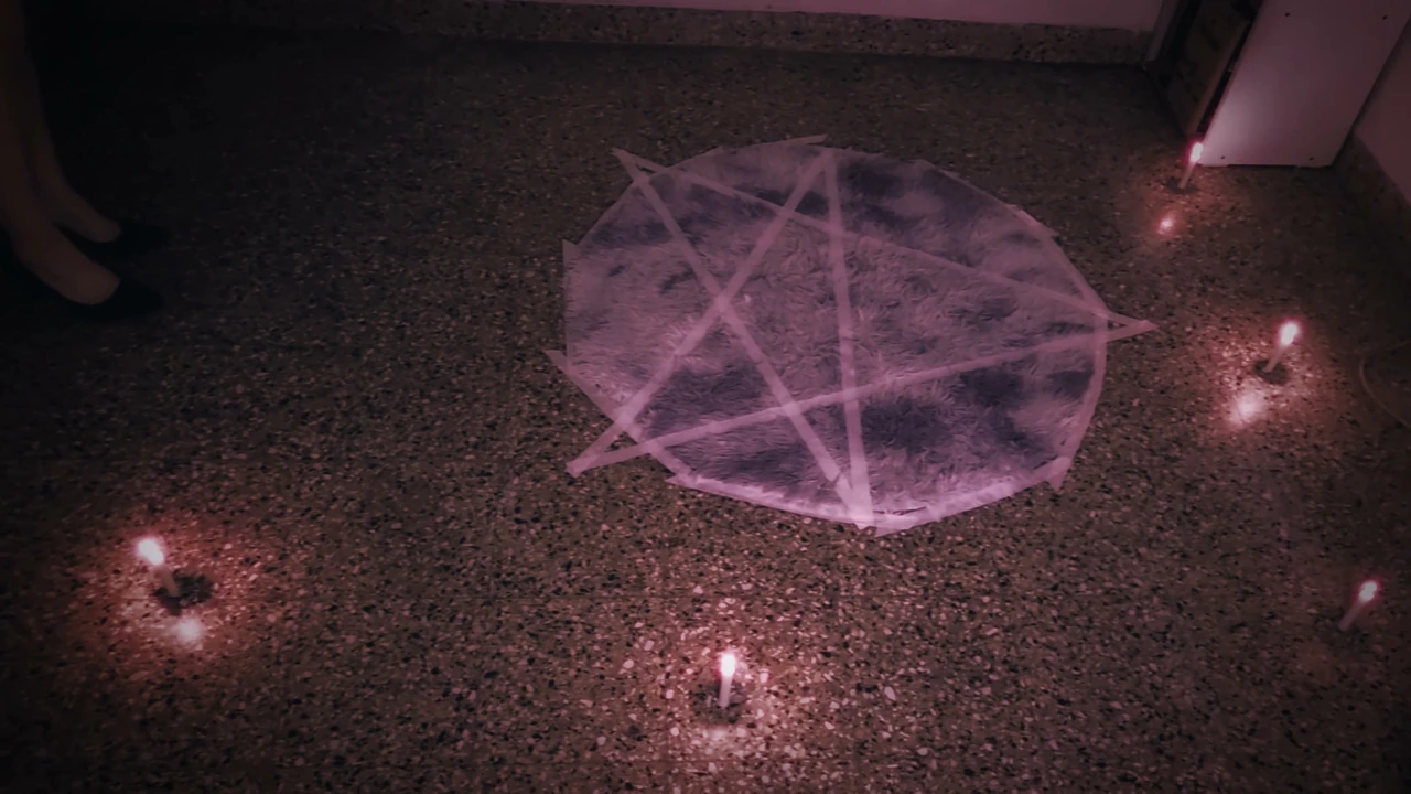 I find myself naked in a Satanic ritual, and we end up consumed by passion. Part 1