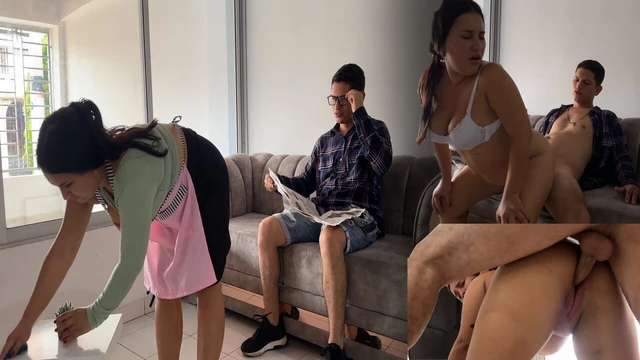 Genç hizmetçime erken ayrılma izni vermem karşılığında sert sikişiyorum.