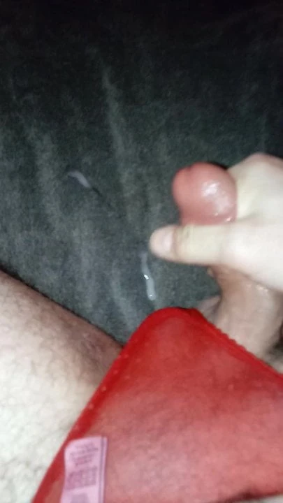 karısının kırmızı şeffaf t-string mastürbasyon