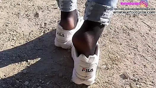 spor ayakkabı kız fila destrudor ayakkabı naylon ayak ve ezmek