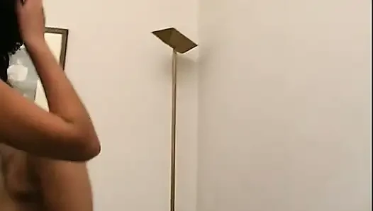 Sex in the office for two masked swingers