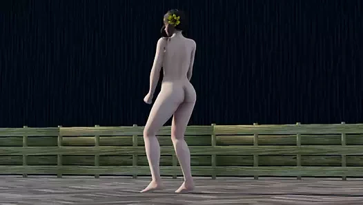 Şımarık götlü ve şımarık bakire memeli sevimli kızın seksi dansı