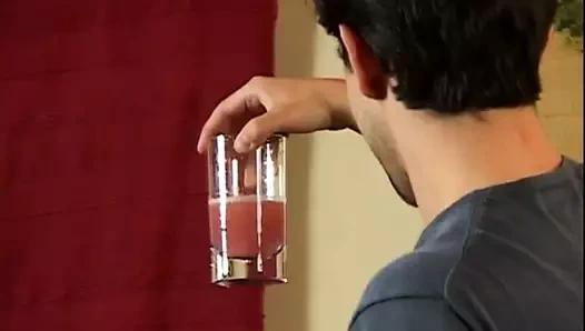 Dude sneaks his cum into brunettes brew then gives her fuck and a facial