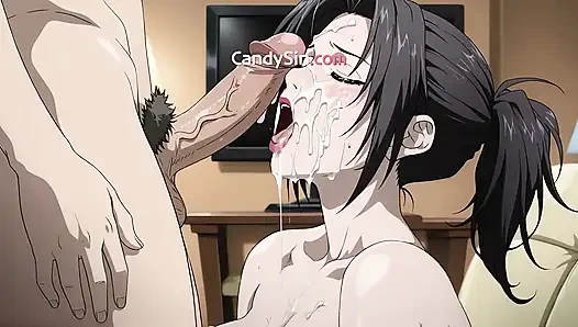 Büyüleyici 3 boyutlu orta yaşlı seksi kadının amcığı sikiliyor ve sonra dölle boyanıyor yapay zeka