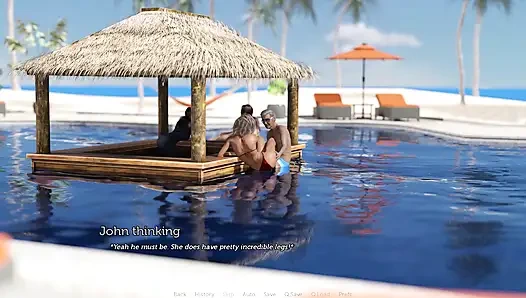 Tacos gavat karısının yaşlı bir adama amcık vermesini ve yarağını havuz başında gırtlağına kadar sokmasını izliyor - bölüm 90