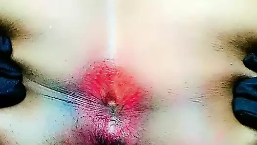 Pembe göt deliği yakın çekim ve büyük göt