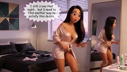 Üvey kız üvey babası için yasak arzudan sonra porno tiyatrosunun bakiresi oluyor (yapay zeka oluşturuldu)